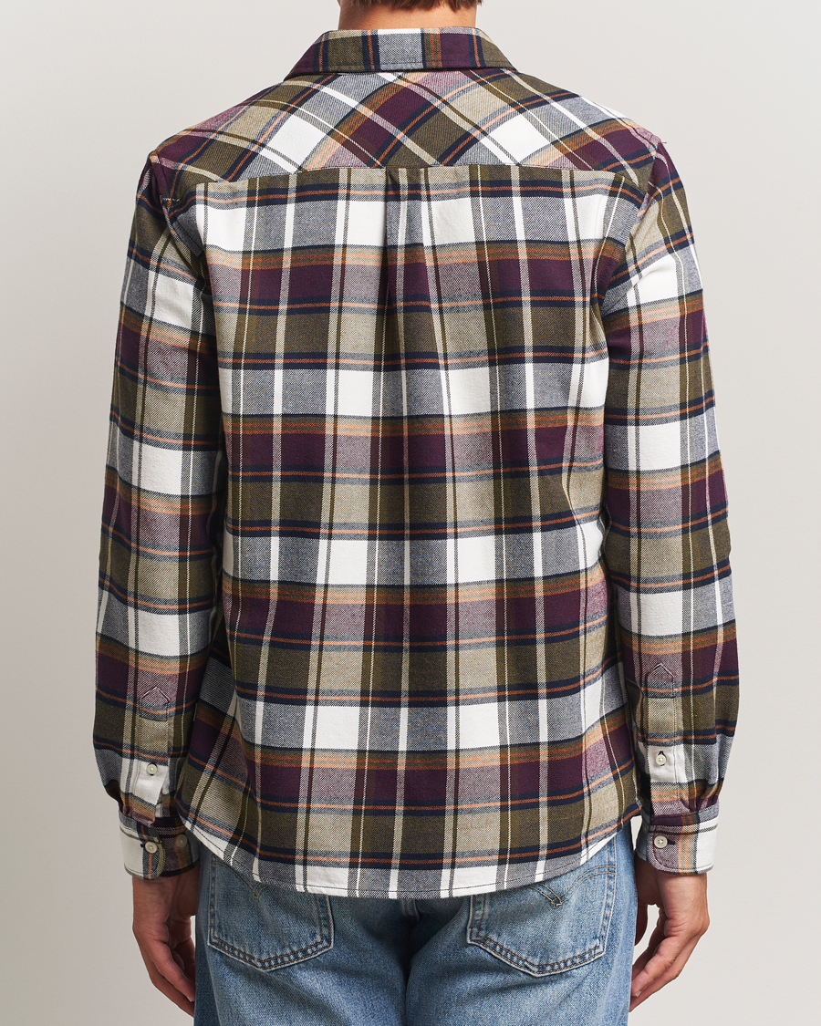 Herre | Skjorter | KnowledgeCotton Apparel | Cotton Checked Flannel Shirt Green