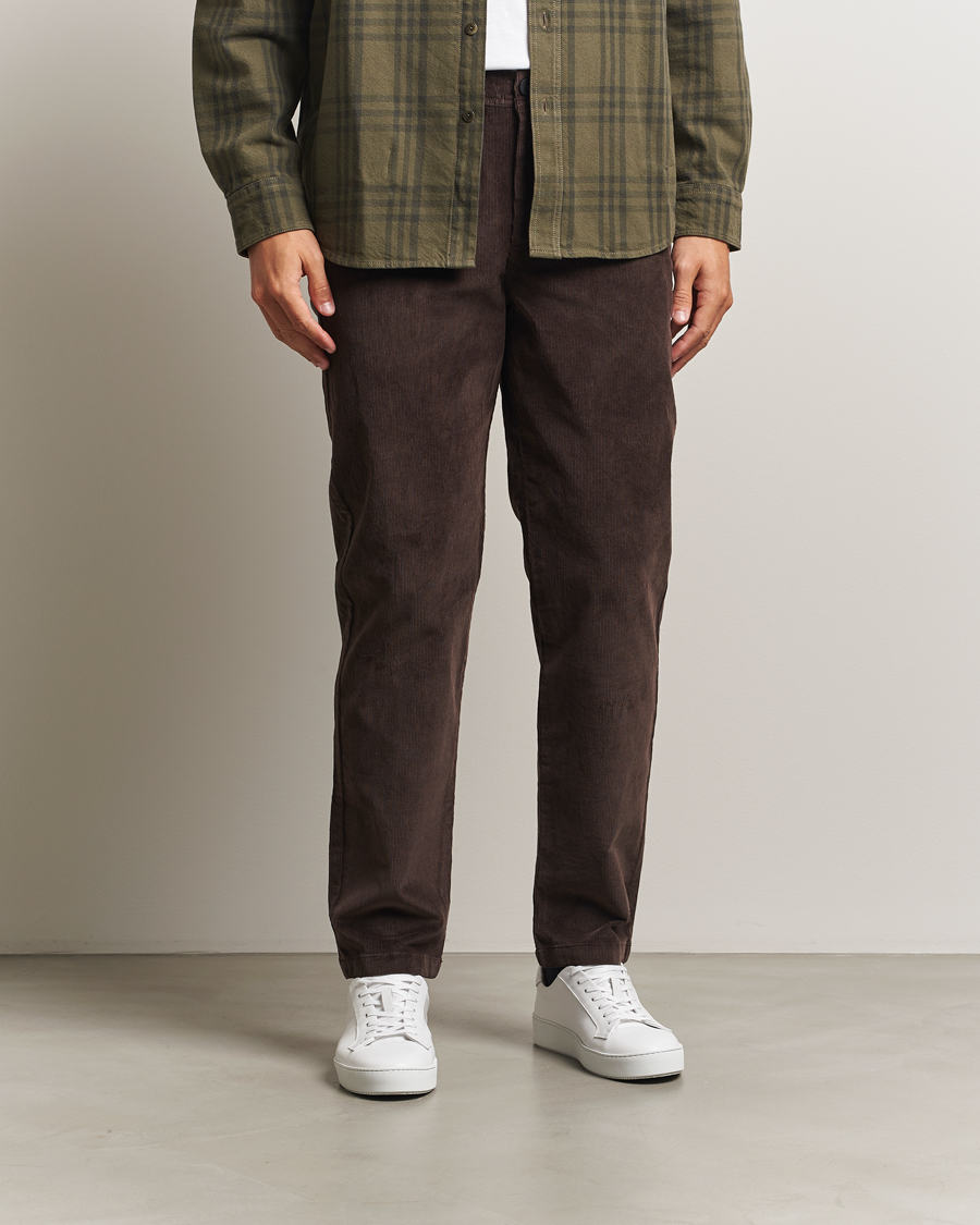 Herre | Bukser | KnowledgeCotton Apparel | Chuck Regular Cord Trousers Chocolate