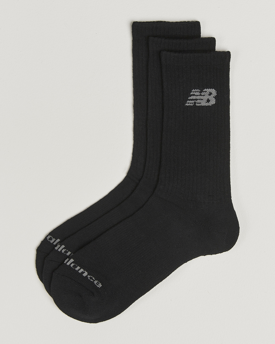 Herre | Undertøy | New Balance Running | 3-Pack Performance Cotton Socks Black