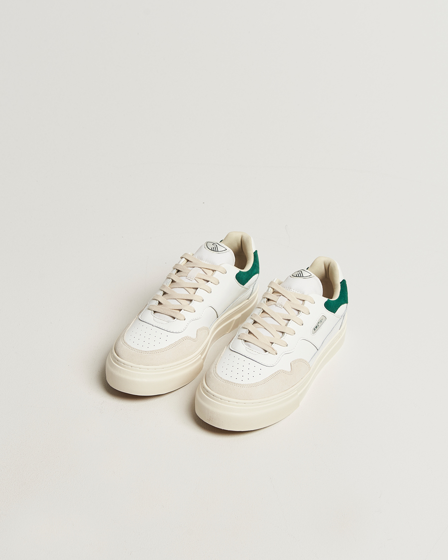 Herre | Sneakers | Stepney Workers Club | Pearl Leather/Suede Mix Sneaker White Green