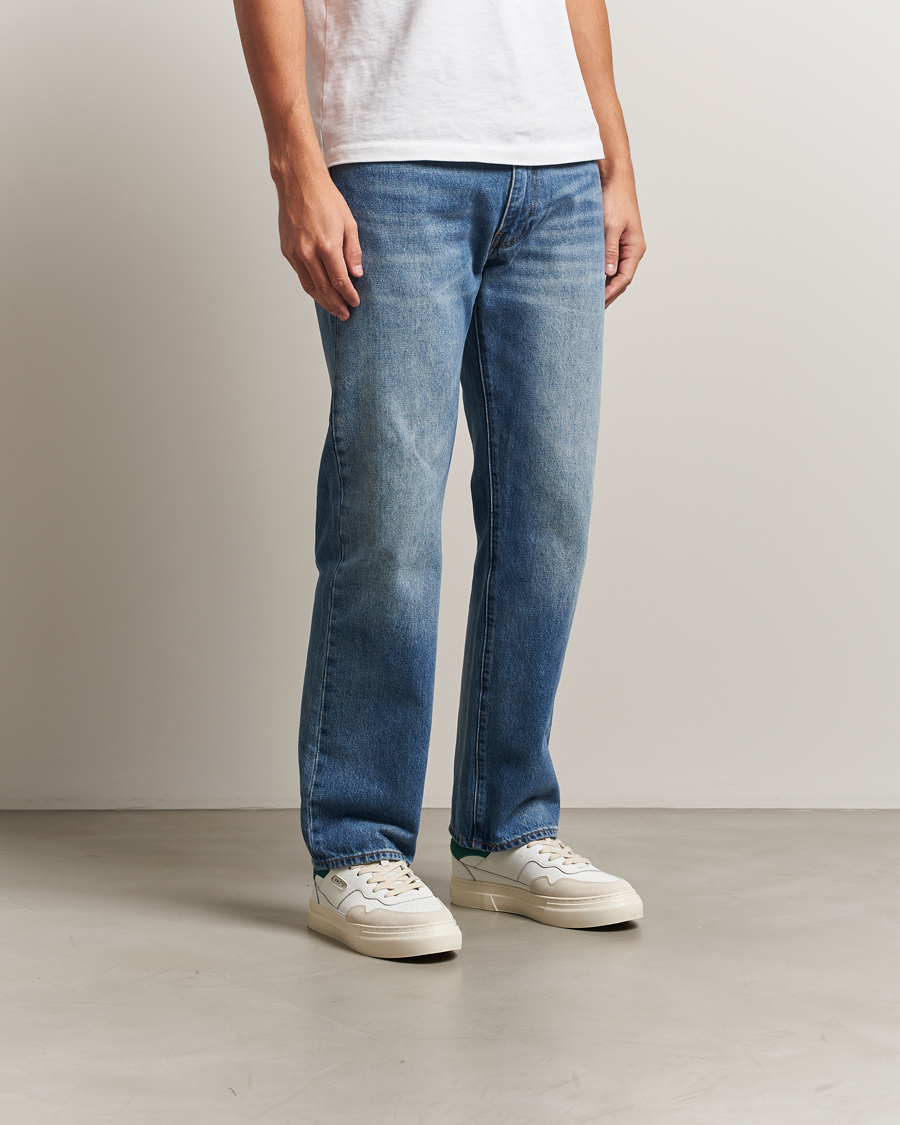 Herre | Sneakers | Stepney Workers Club | Pearl Leather/Suede Mix Sneaker White Green