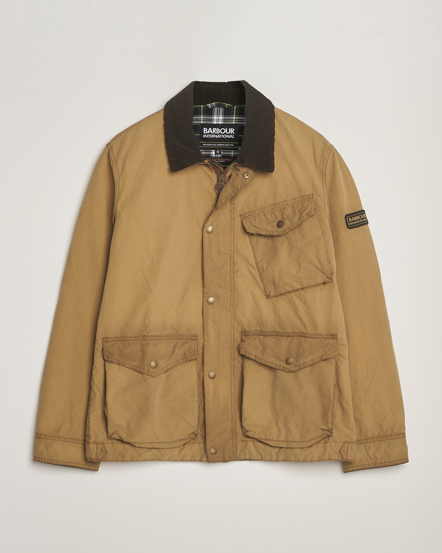 Herre | Jakker | Barbour International | Drifter Washed Wax Jacket Sand