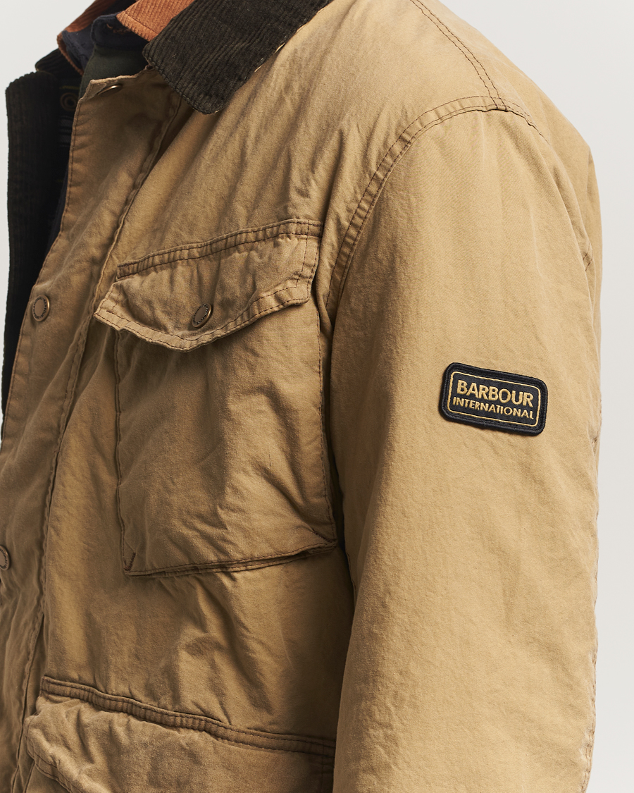 Herre | Jakker | Barbour International | Drifter Washed Wax Jacket Sand