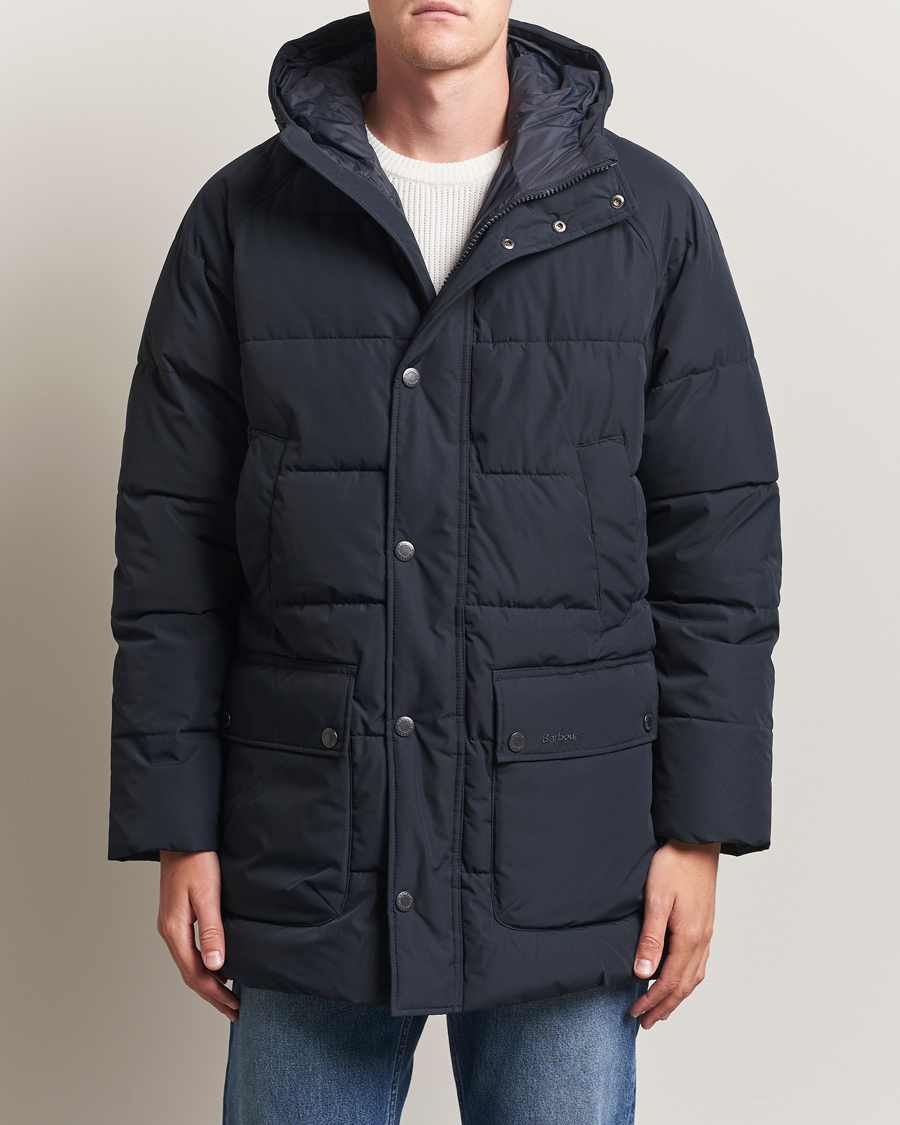Herre | Jakker | Barbour Lifestyle | Hooded Bedale Puffer Jacket Dark Navy
