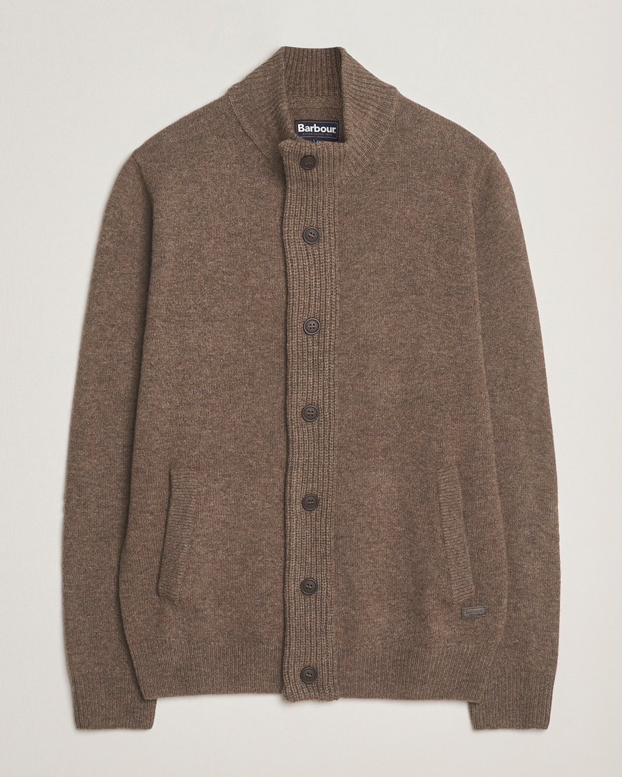 Herre | Gensere | Barbour Lifestyle | Essential Patch Zip Through Cardigan Dark Stone
