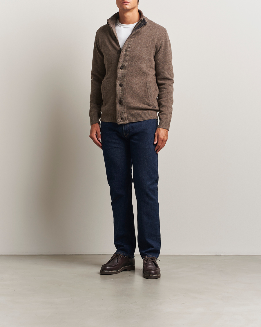 Herre | Gensere | Barbour Lifestyle | Essential Patch Zip Through Cardigan Dark Stone