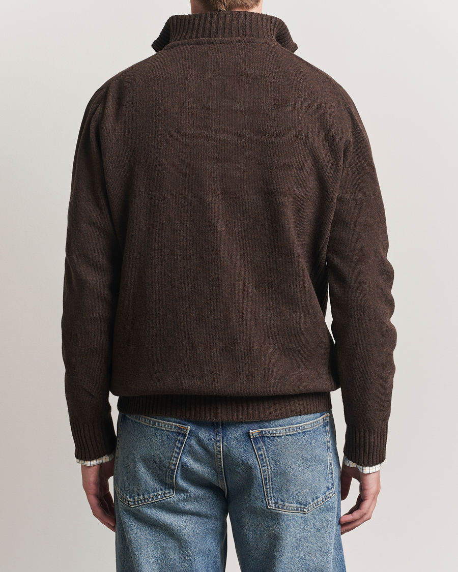 Herre | Gensere | Barbour Lifestyle | Essential Lambswool Half Zip Dark Oak