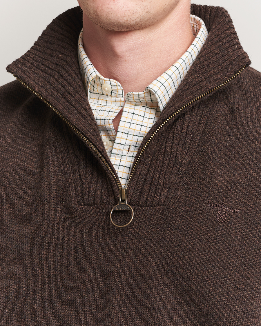 Herre | Gensere | Barbour Lifestyle | Essential Lambswool Half Zip Dark Oak