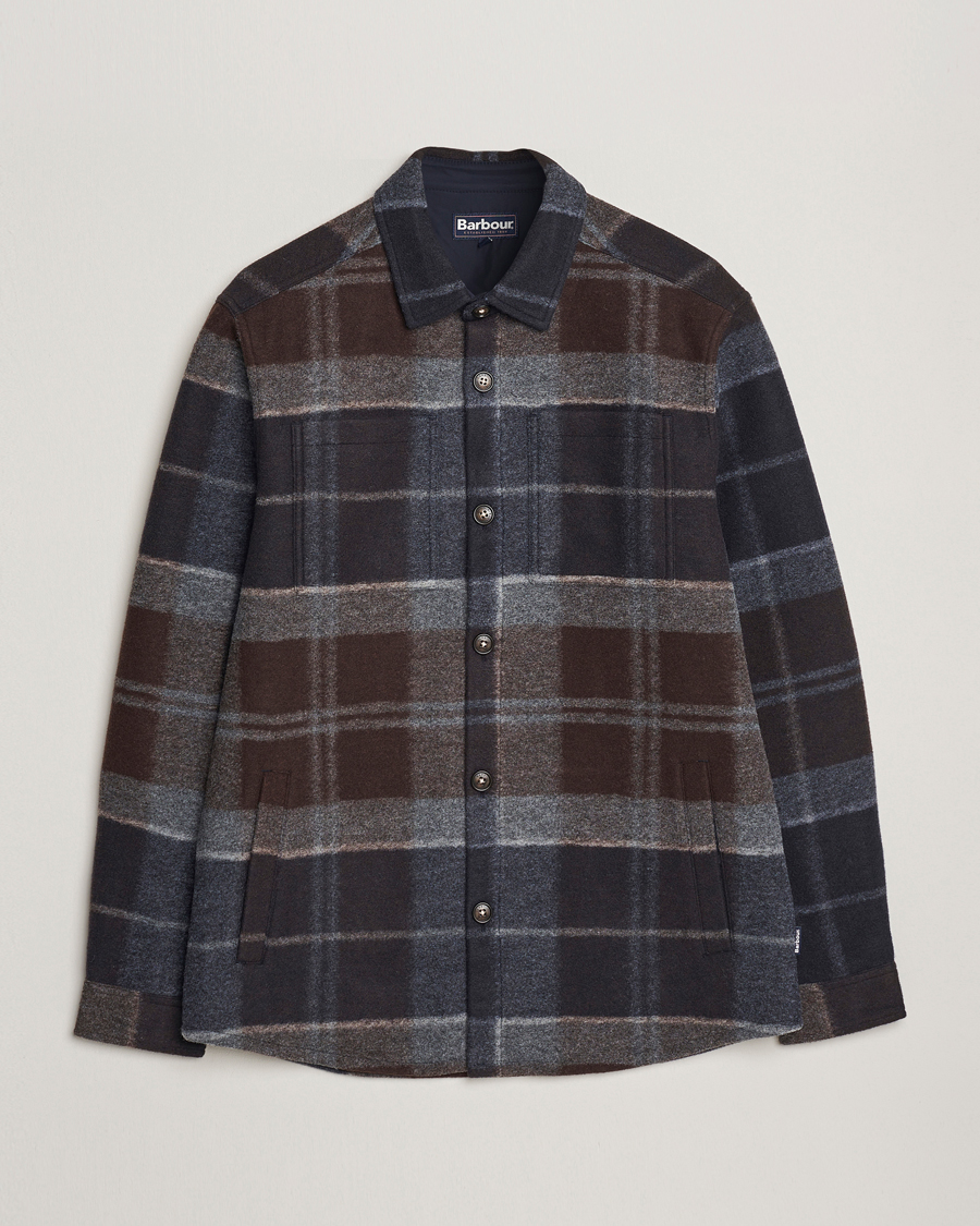 Herre | Skjorter | Barbour Lifestyle | Chapter Tailored Fleece Overshirt Midnight Oak