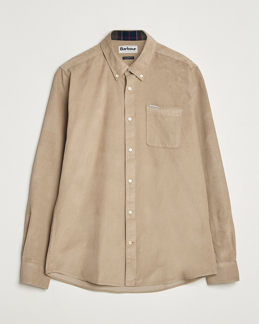 Herre | Skjorter | Barbour Lifestyle | Ramsey Corduroy Shirt Washed Stone
