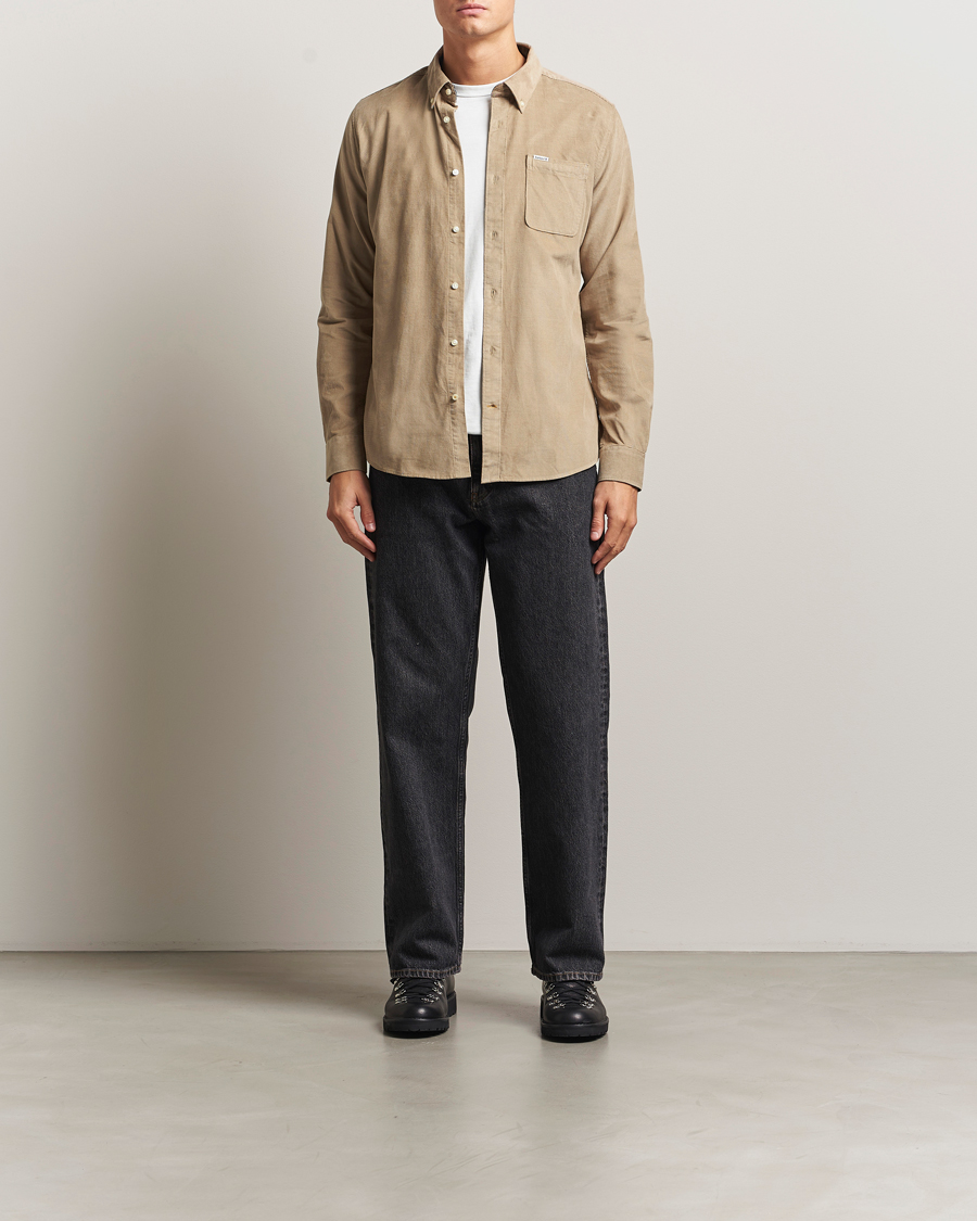 Herre | Skjorter | Barbour Lifestyle | Ramsey Corduroy Shirt Washed Stone