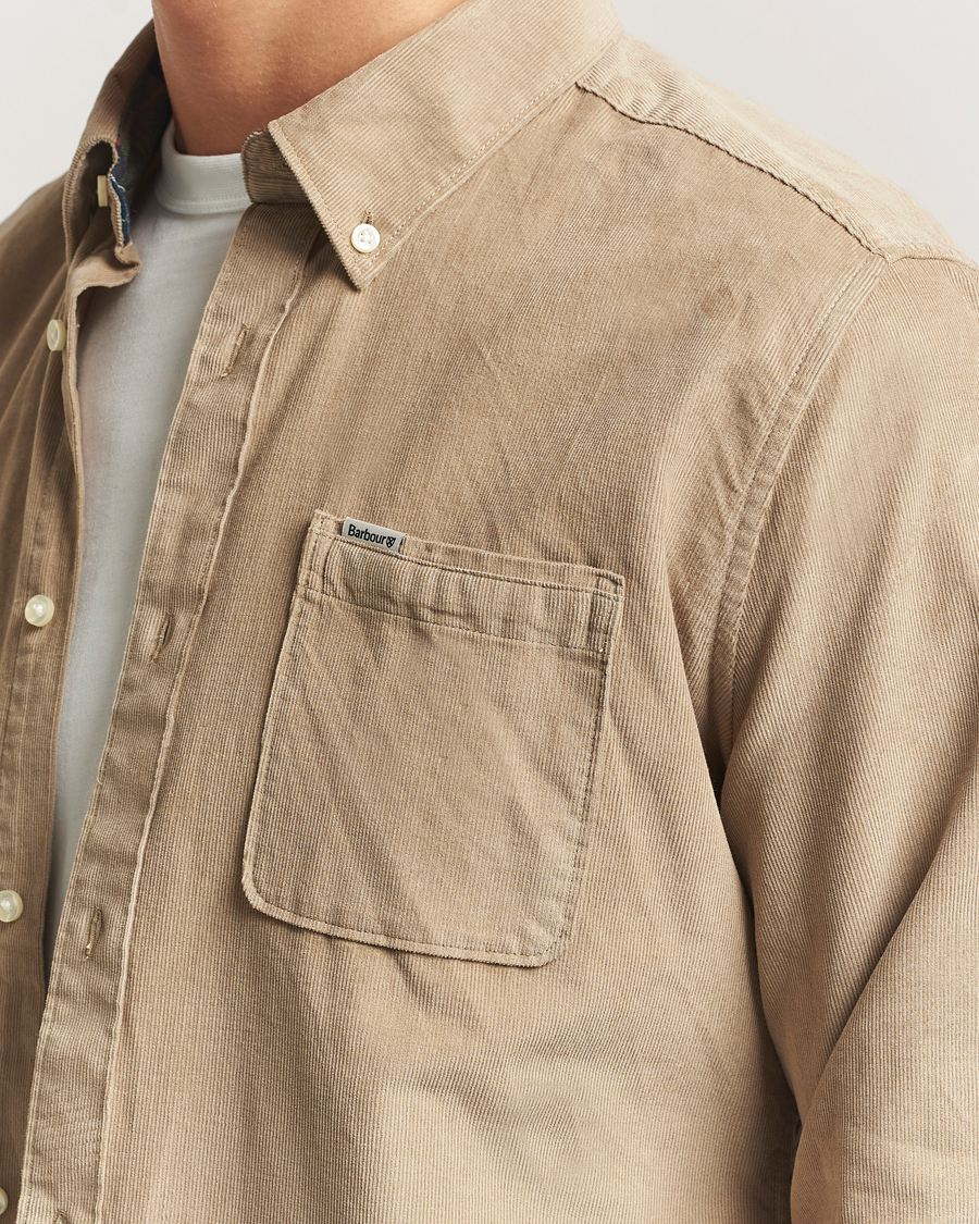 Herre | Skjorter | Barbour Lifestyle | Ramsey Corduroy Shirt Washed Stone