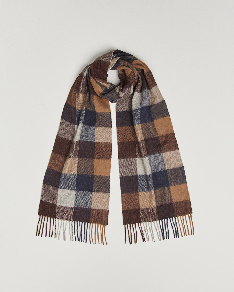 Herre | Skjerf | Barbour Lifestyle | Lambswool Tattersall Scarf Midnight Oak