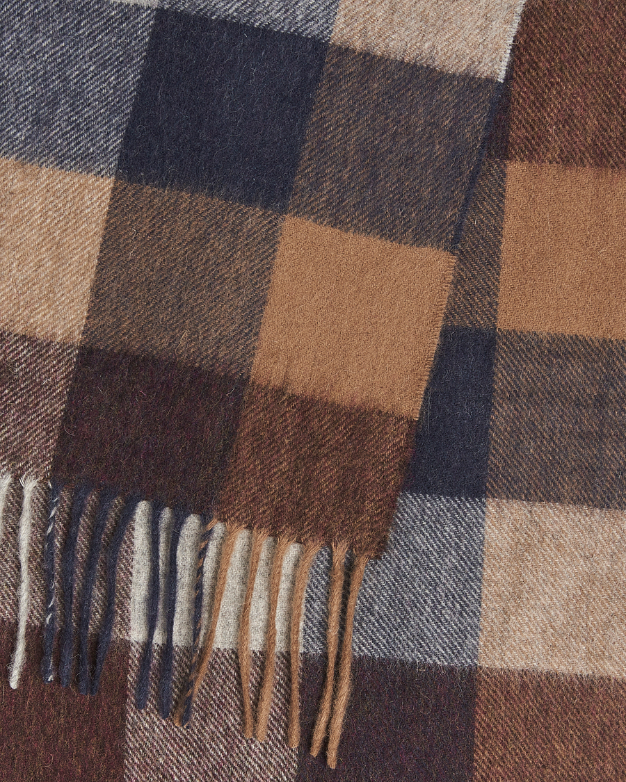 Herre | Skjerf | Barbour Lifestyle | Lambswool Tattersall Scarf Midnight Oak