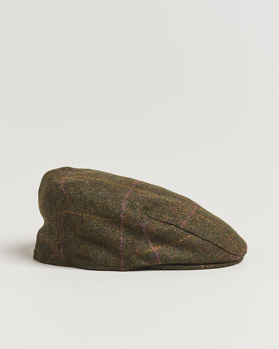 Herre | Hatter og capser | Barbour Lifestyle | Cireff Tweed Cap Green