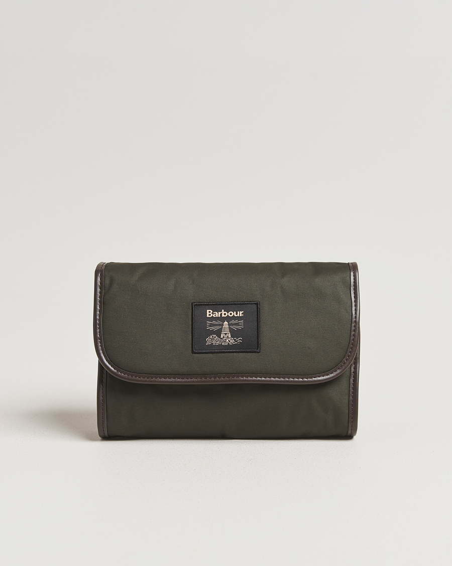 Herre | Vesker | Barbour Lifestyle | Wax Hanging Washbag Olive