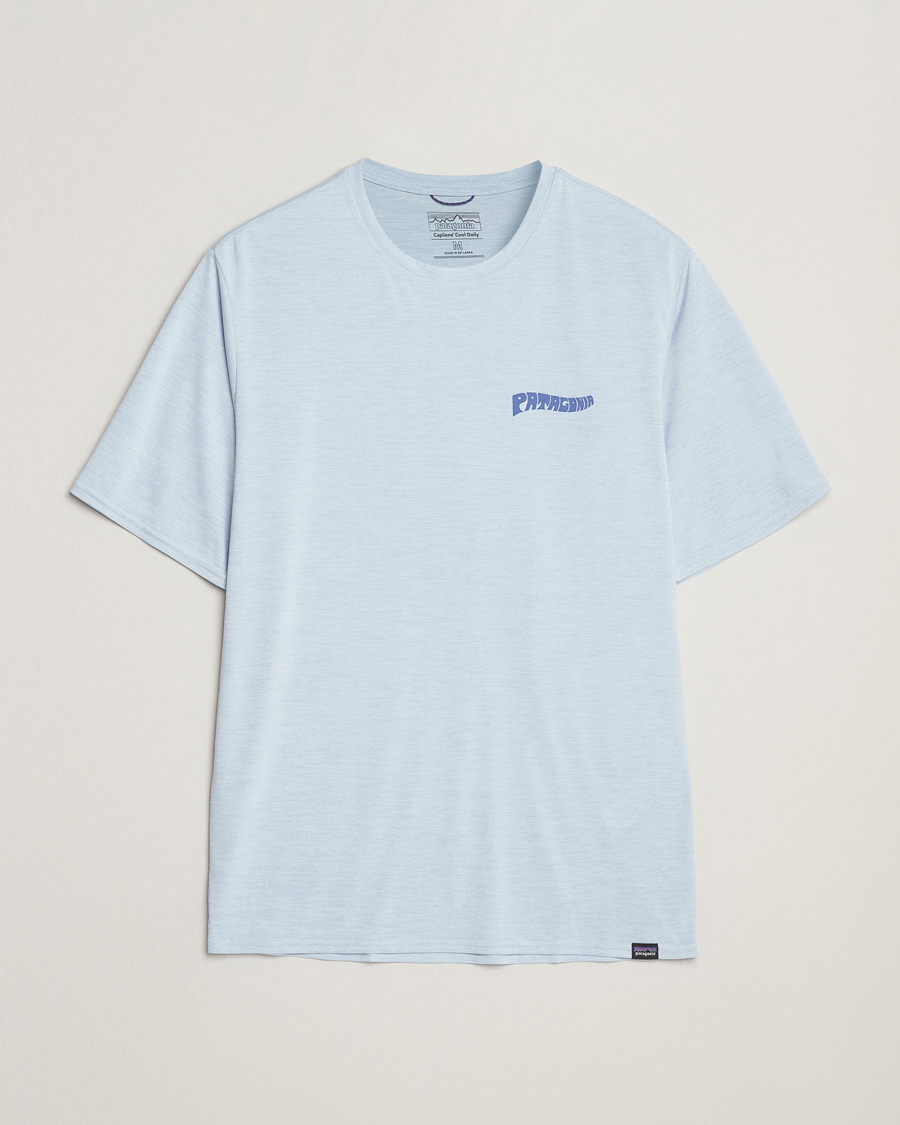 Herre | T-Shirts | Patagonia | Cap Cool Daily Graphic T-Shirt Fleck Blue