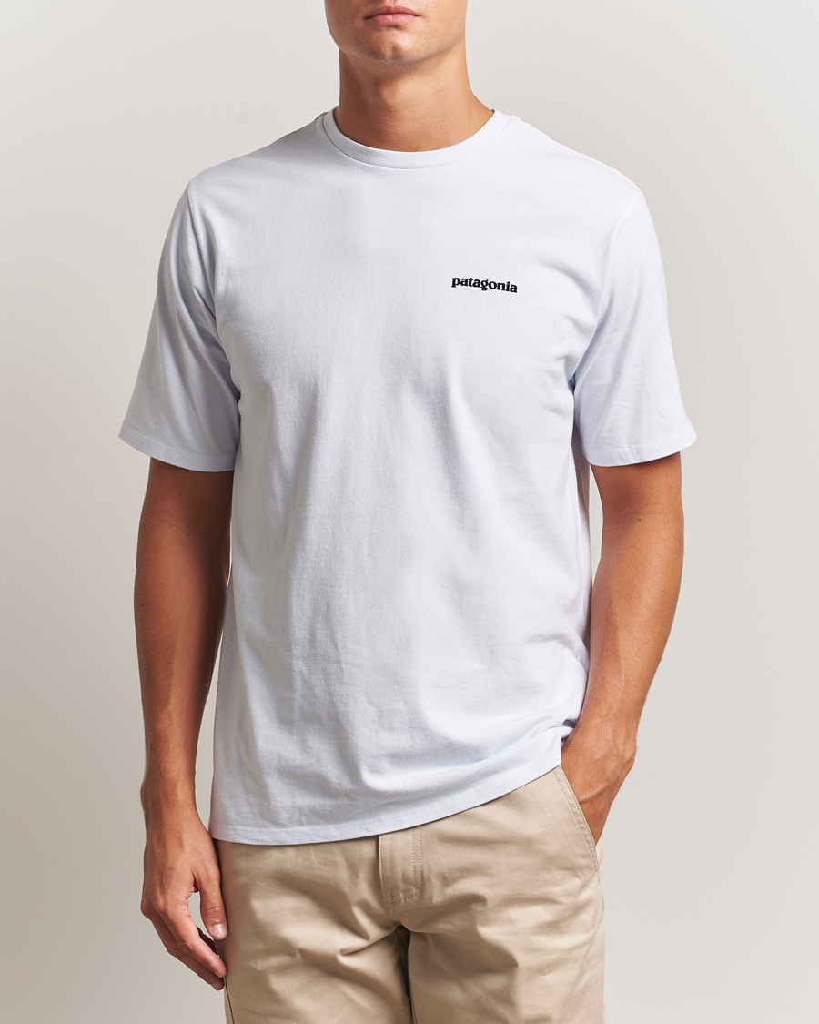Herre | T-Shirts | Patagonia | P-6 Logo T-Shirt White