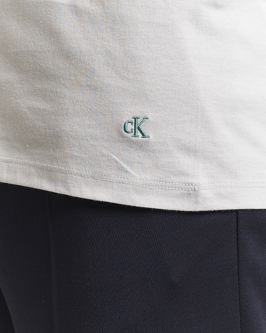 Herre | T-Shirts | Calvin Klein | 3-Pack Cotton Crew Neck T-Shirt Blue/Grey/Green