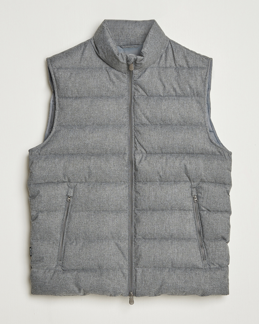 Herre | Vester | Save The Duck | Italo Padded Flannel Vest Mid Grey Melange