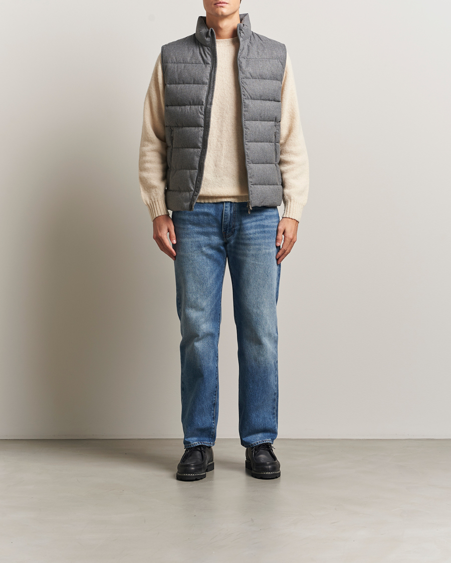 Herre | Vester | Save The Duck | Italo Padded Flannel Vest Mid Grey Melange