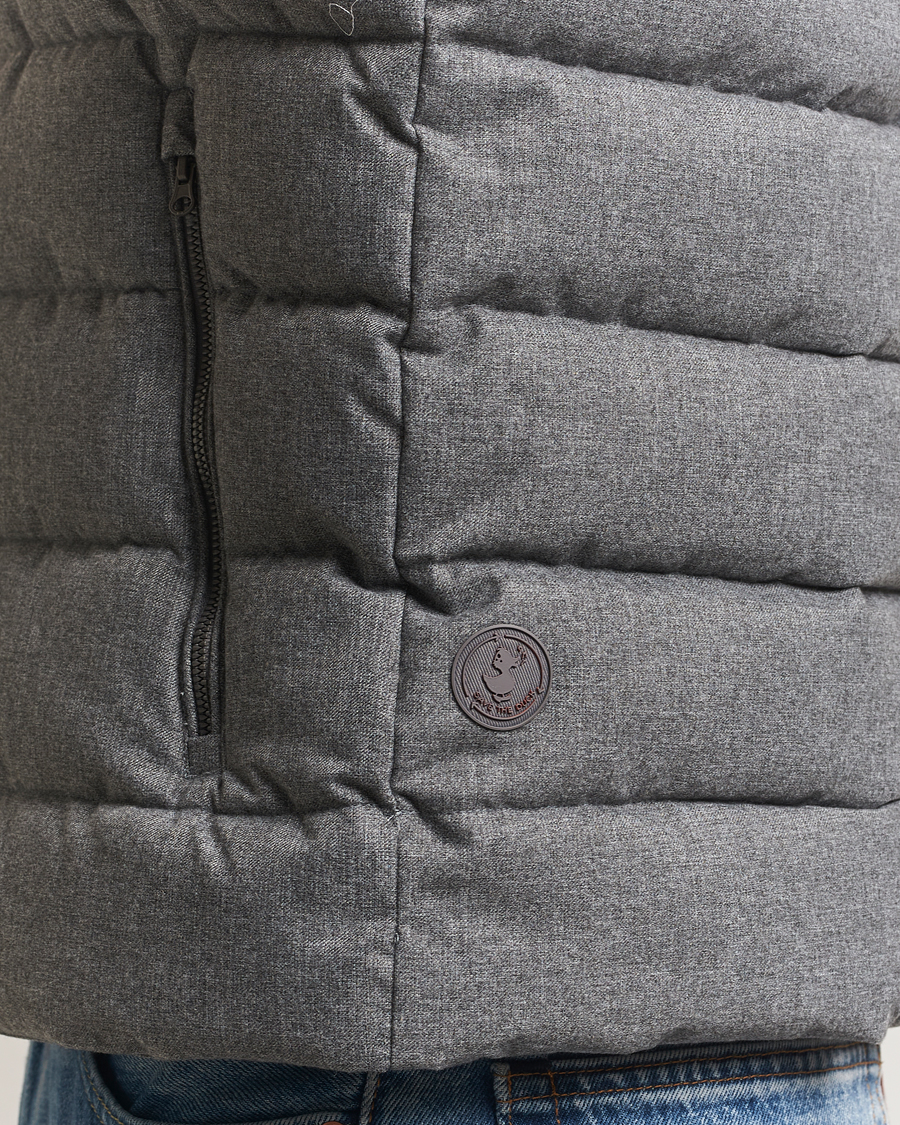 Herre | Vester | Save The Duck | Italo Padded Flannel Vest Mid Grey Melange