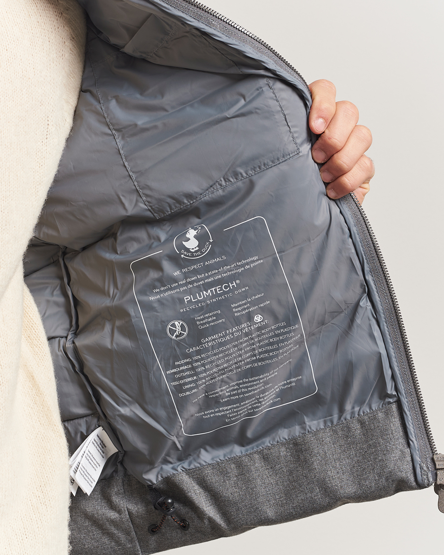 Herre | Vester | Save The Duck | Italo Padded Flannel Vest Mid Grey Melange