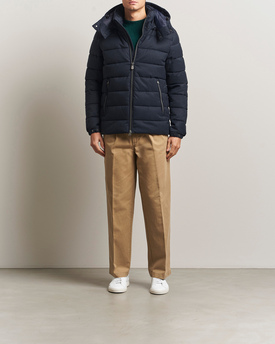 Herre | Jakker | Save The Duck | Constantin Padded Flannel Jacket Navy Blue Melange