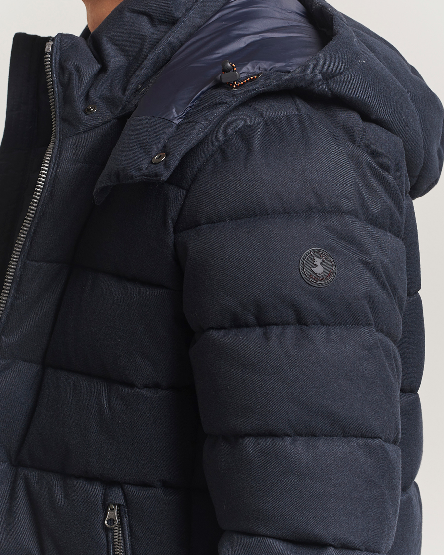 Herre | Jakker | Save The Duck | Constantin Padded Flannel Jacket Navy Blue Melange