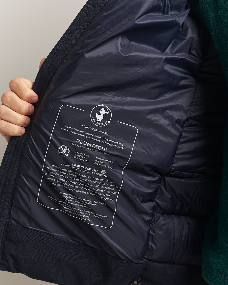 Herre | Jakker | Save The Duck | Constantin Padded Flannel Jacket Navy Blue Melange