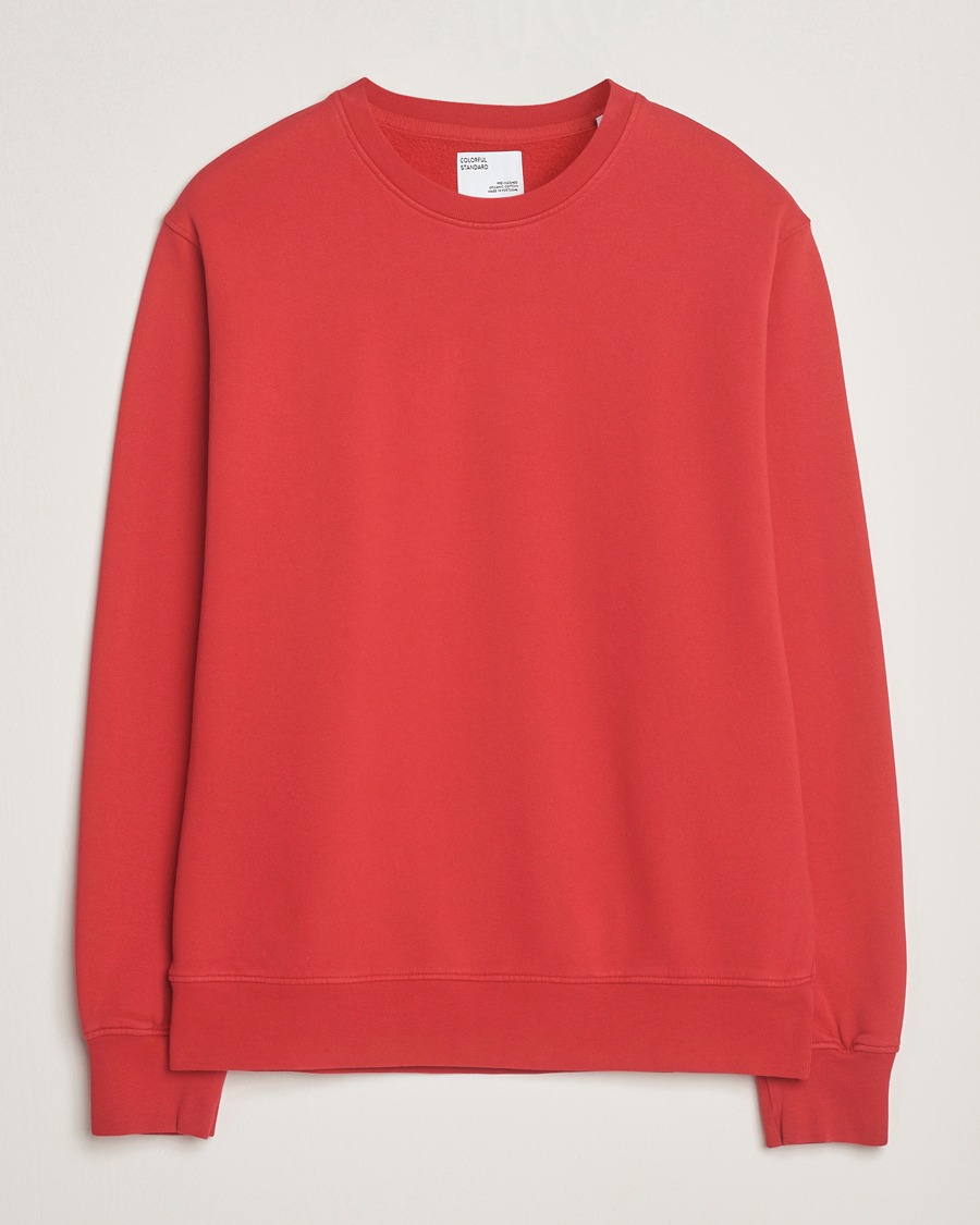 Herre | Gensere | Colorful Standard | Classic Organic Crew Neck Sweat Scarlet Red