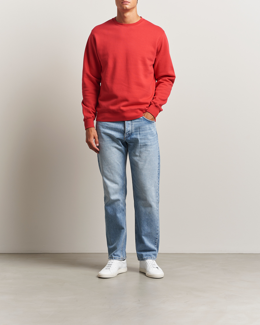 Herre | Gensere | Colorful Standard | Classic Organic Crew Neck Sweat Scarlet Red