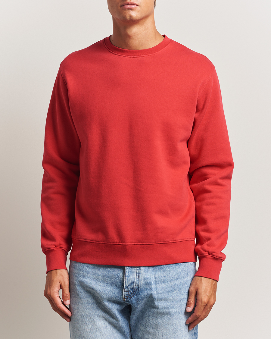 Herre | Gensere | Colorful Standard | Classic Organic Crew Neck Sweat Scarlet Red