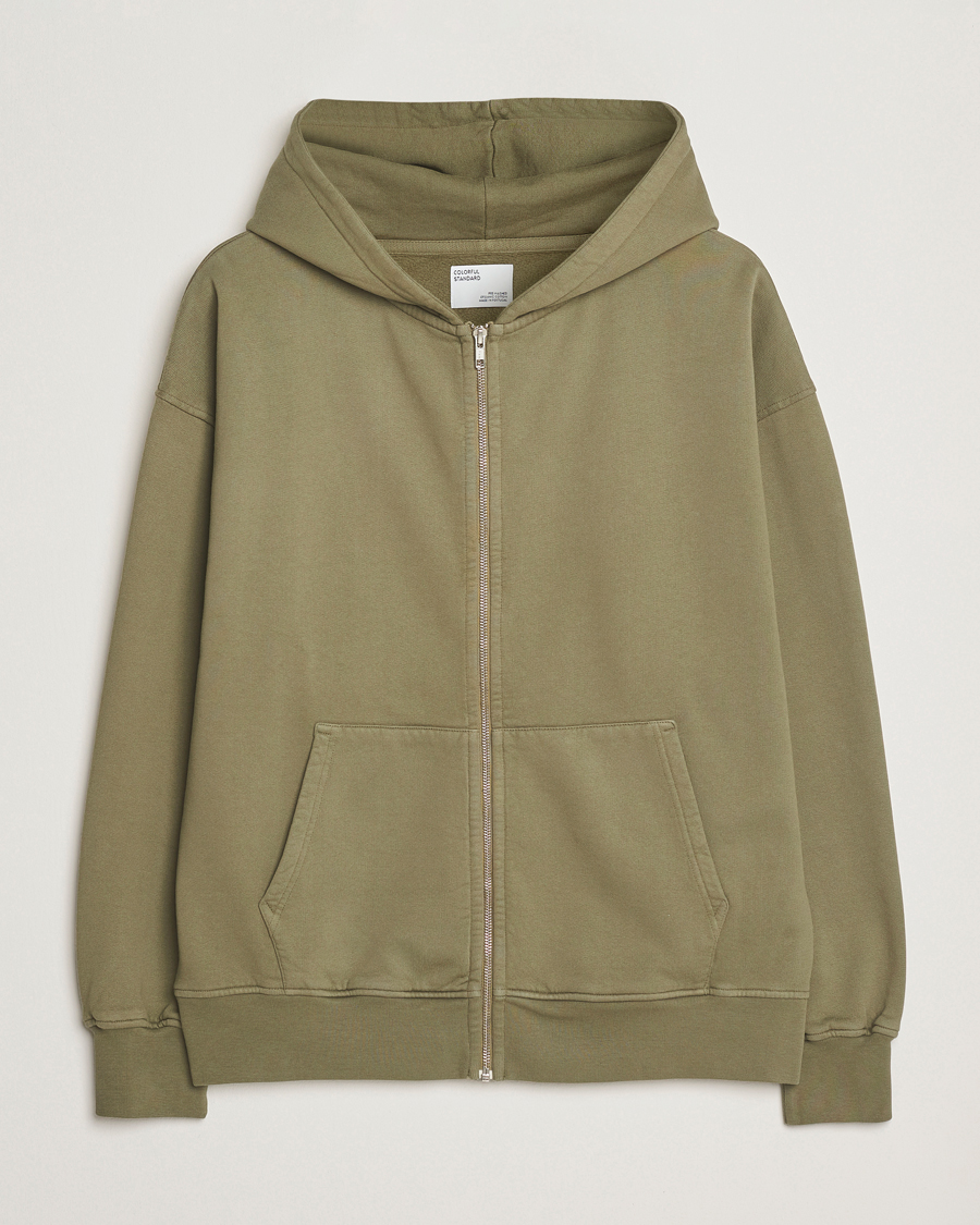 Herre | Gensere | Colorful Standard | Classic Organic Full Zip Hoodie Dusty Olive