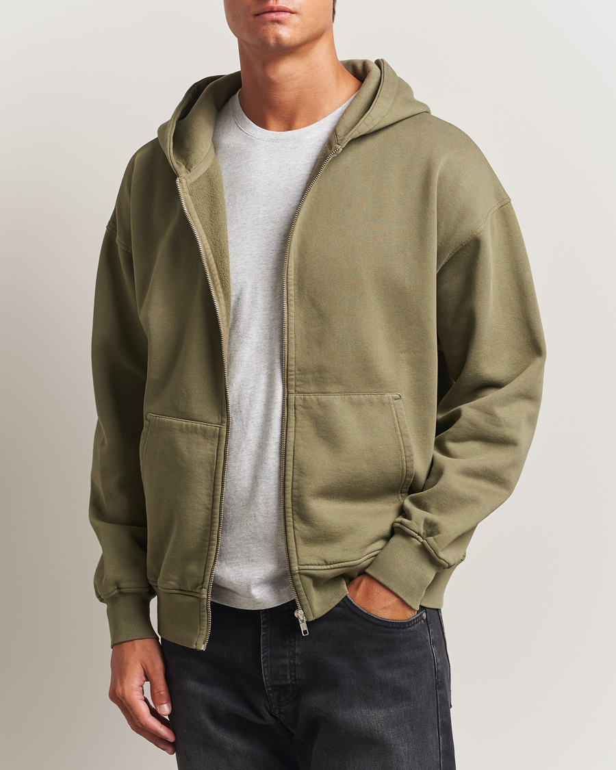 Herre | Gensere | Colorful Standard | Classic Organic Full Zip Hoodie Dusty Olive