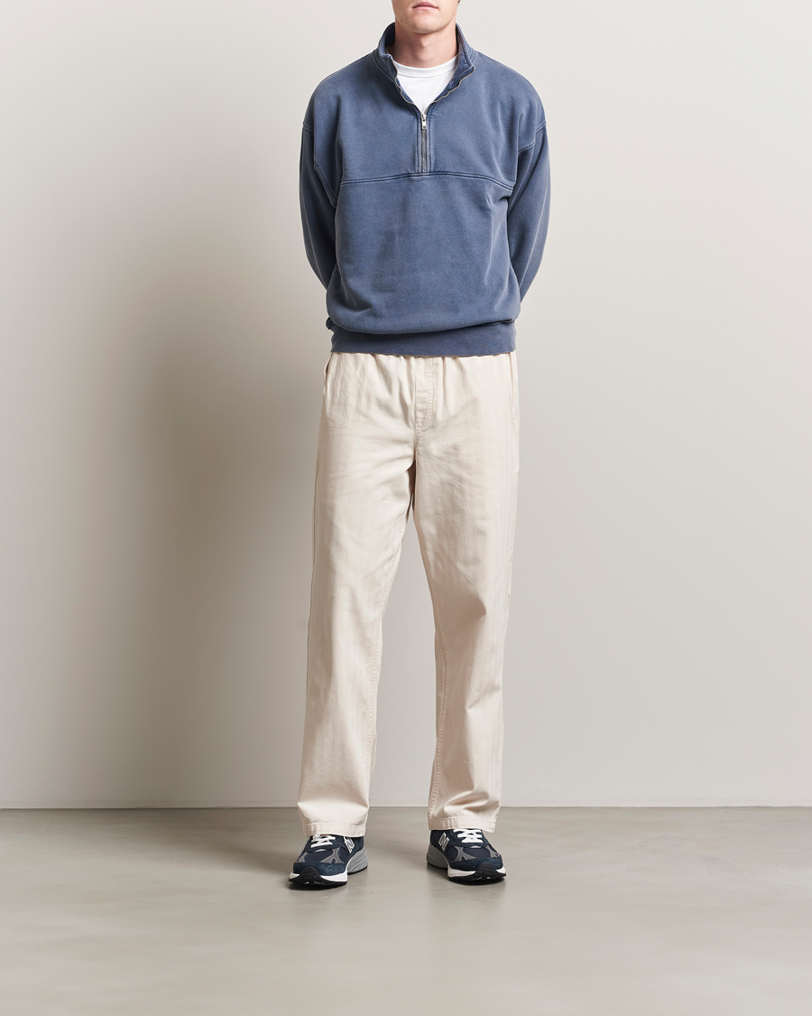 Herre | Gensere | Colorful Standard | Classic Organic Half-Zip Neptune Blue