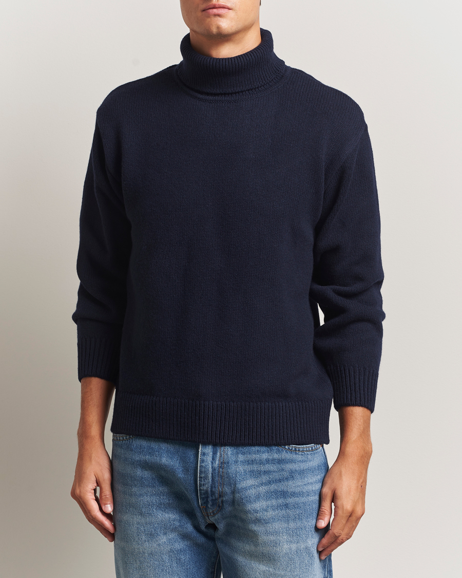 Herre | Gensere | Colorful Standard | Merino Wool Turtleneck Navy Blue