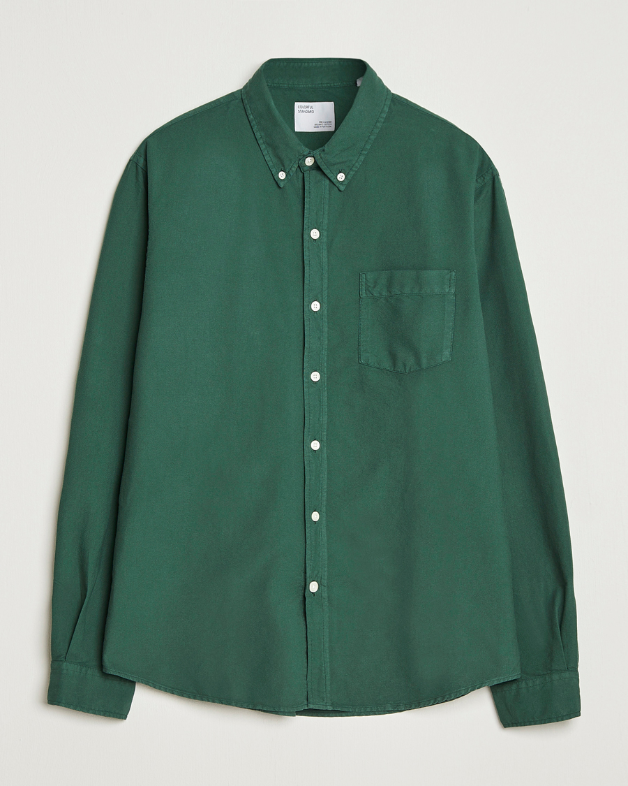 Herre | Skjorter | Colorful Standard | Classic Organic Oxford Button Down Shirt Emerald Green