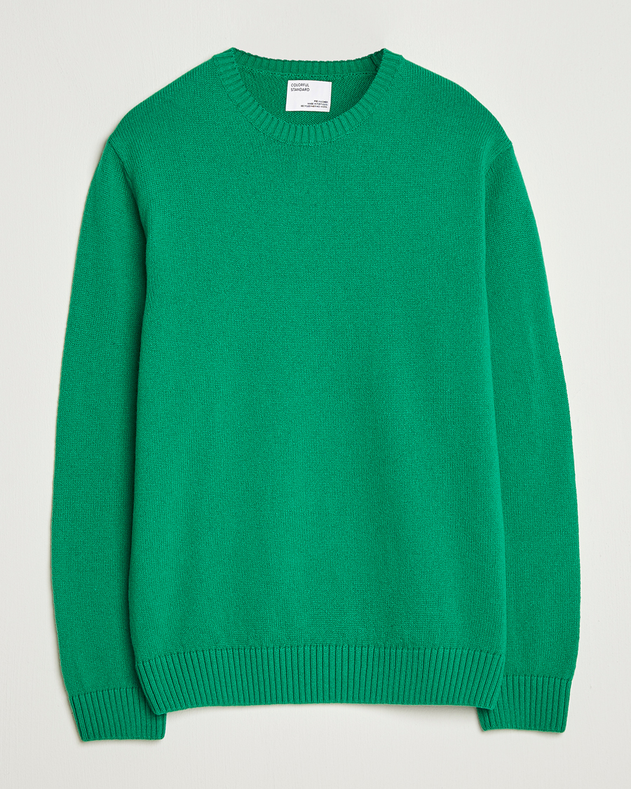 Herre | Gensere | Colorful Standard | Classic Merino Wool Crew Neck Kelly Green