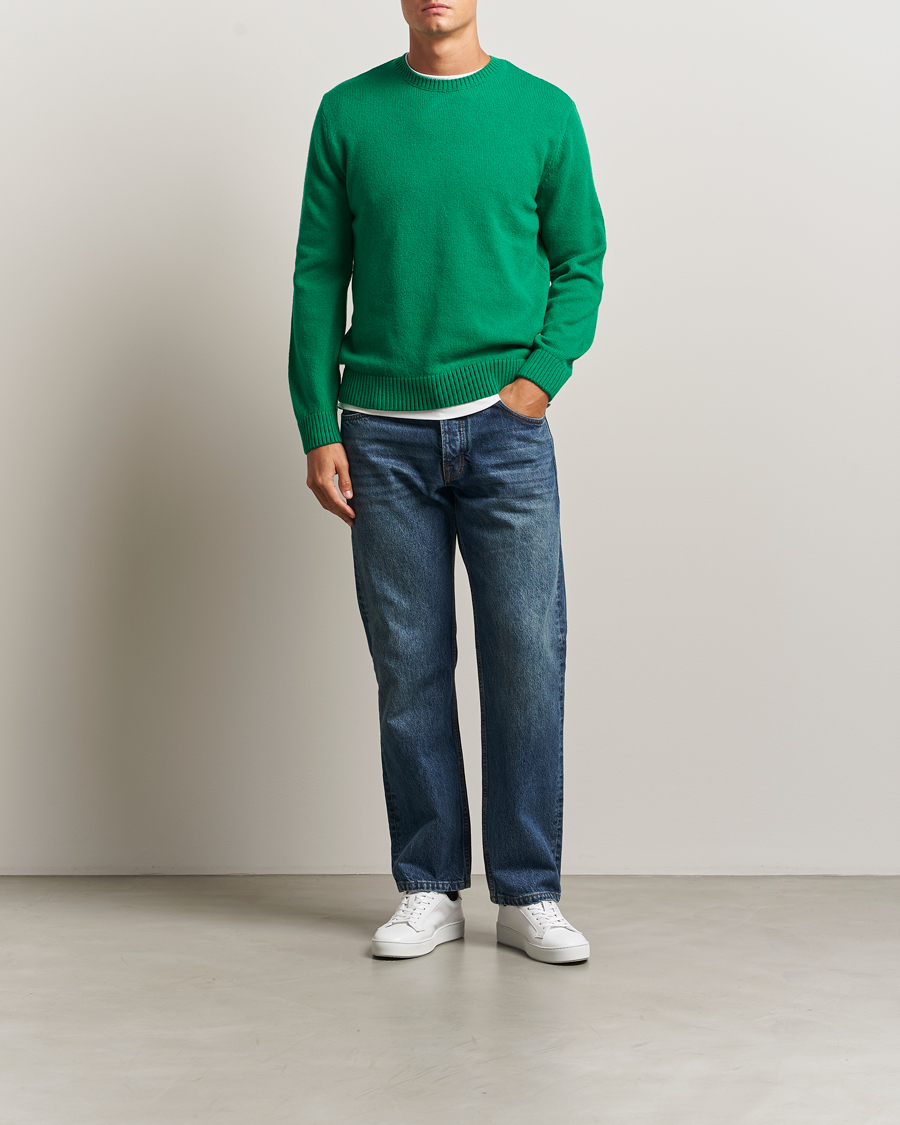 Herre | Gensere | Colorful Standard | Classic Merino Wool Crew Neck Kelly Green