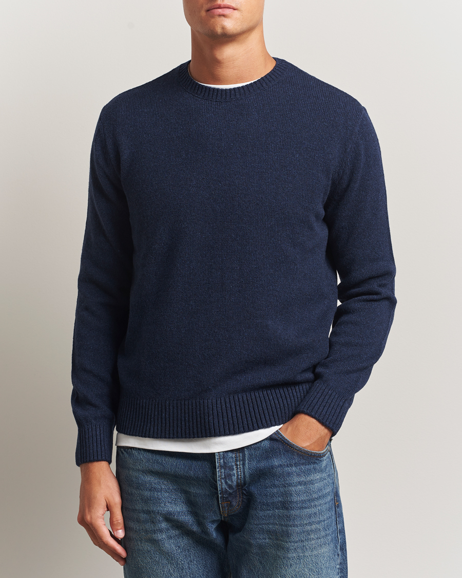 Herre | Gensere | Colorful Standard | Classic Merino Wool Crew Neck Marine Blue