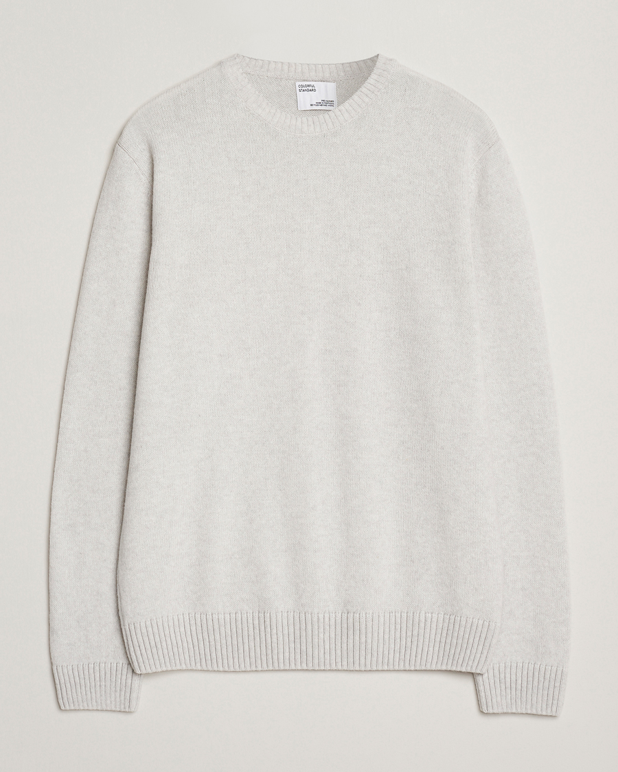 Herre | Gensere | Colorful Standard | Classic Merino Wool Crew Neck Snow Melange
