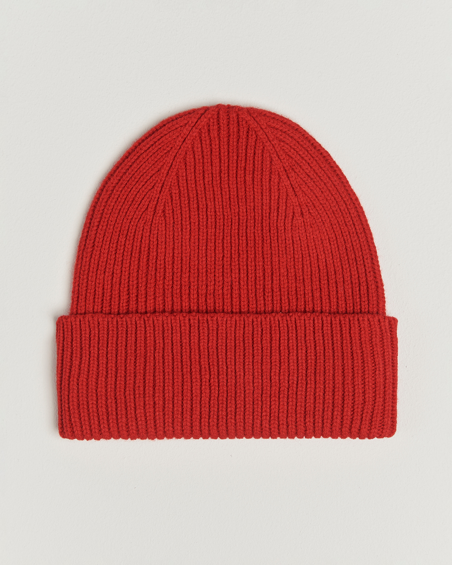 Herre | Luer | Colorful Standard | Merino Wool Beanie Scarlet Red