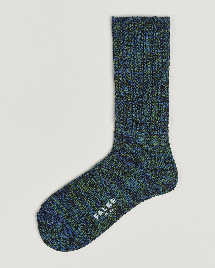 Herre | Undertøy | Falke | Brooklyn Cotton Sock Water Blue