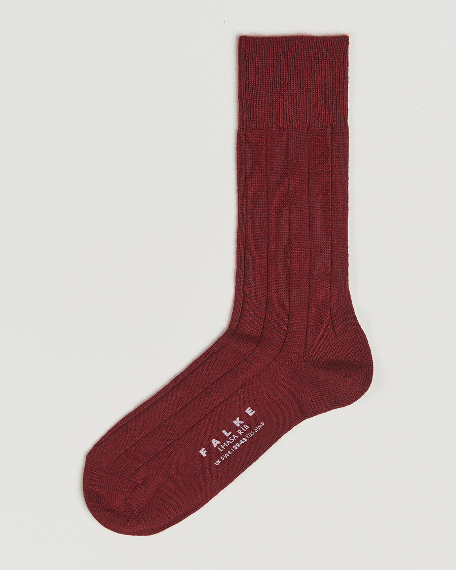 Herre | Undertøy | Falke | Lhasa Cashmere Socks Cayenne Red