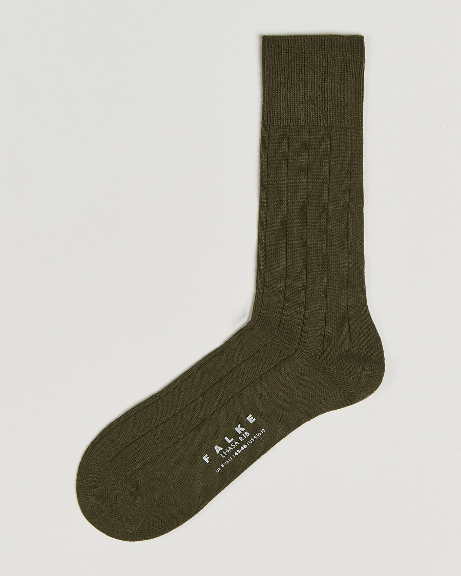 Herre | Undertøy | Falke | Lhasa Cashmere Socks Artichoke Green