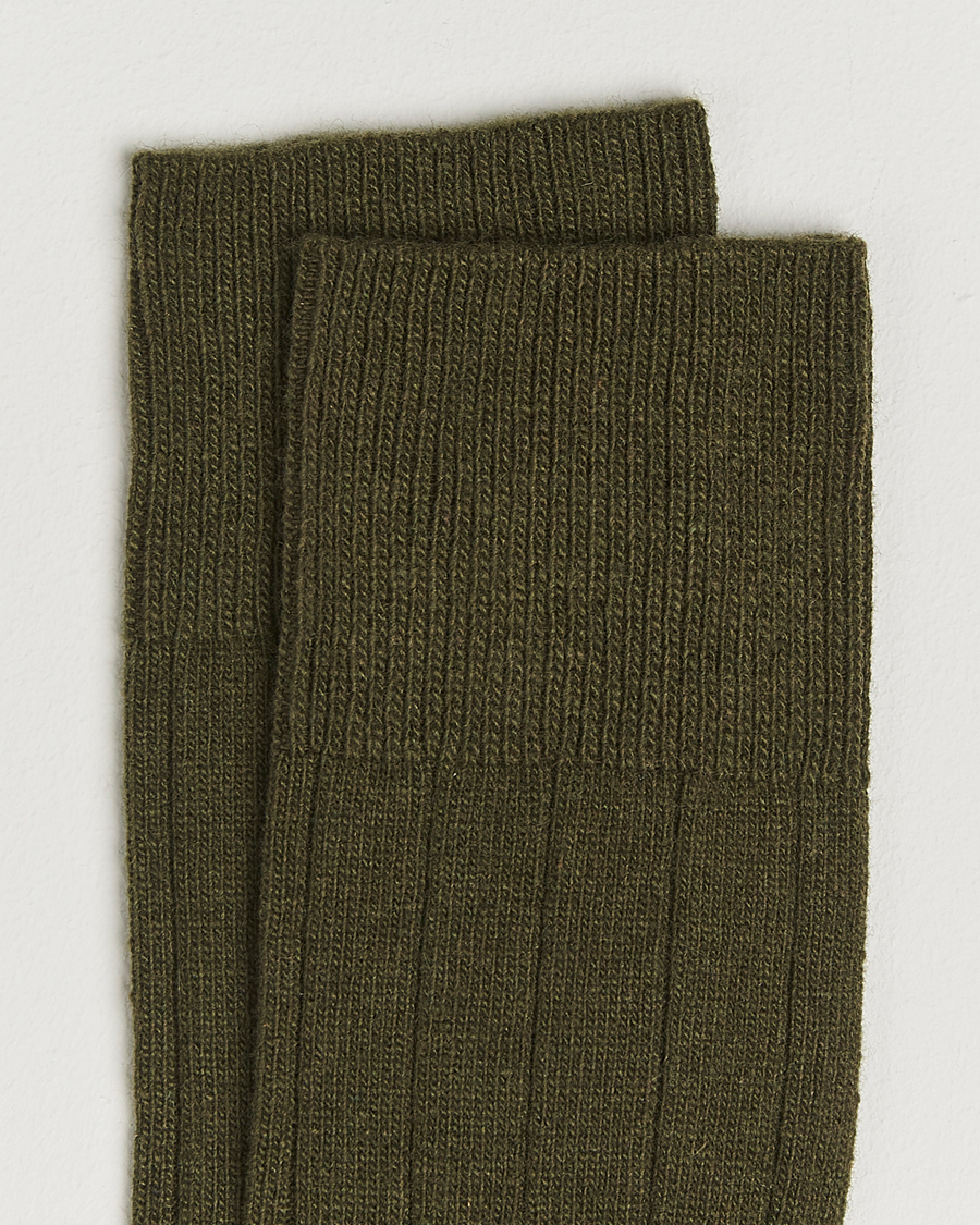 Herre | Undertøy | Falke | Lhasa Cashmere Socks Artichoke Green