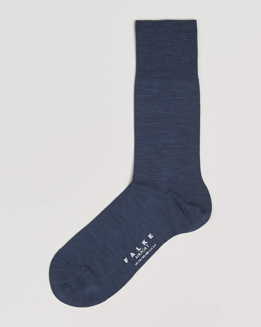 Herre | Undertøy | Falke | Airport Socks Blue Ink