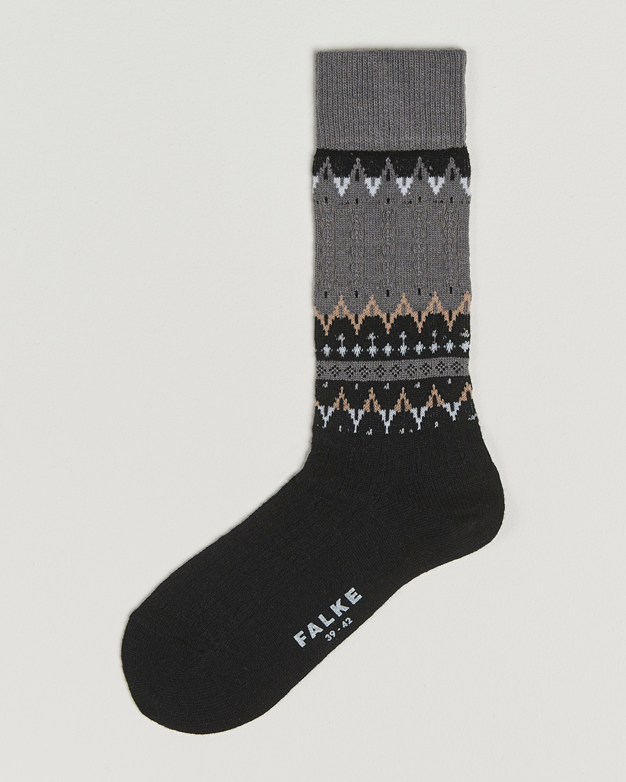 Herre | Undertøy | Falke | Norseman Fairisle Sock Flanell Grey