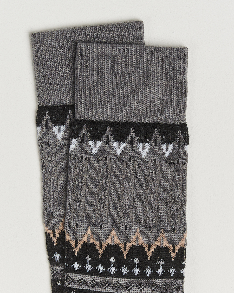 Herre | Undertøy | Falke | Norseman Fairisle Sock Flanell Grey